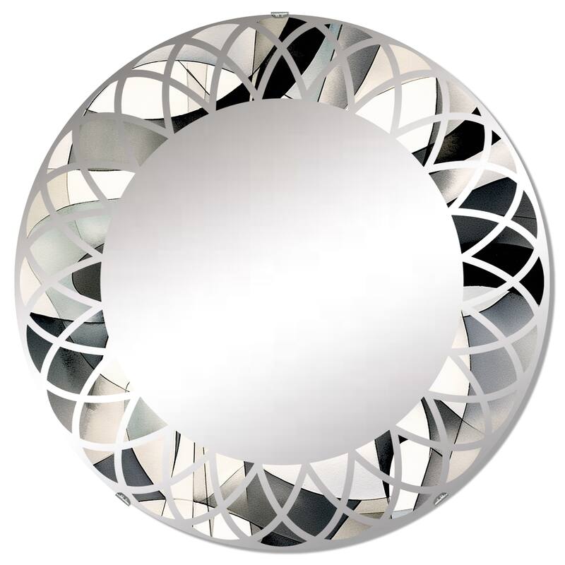 Designart "Abstract Neutral XIII" Modern Geometric Wall Mirror On Sale Bed Bath & Beyond